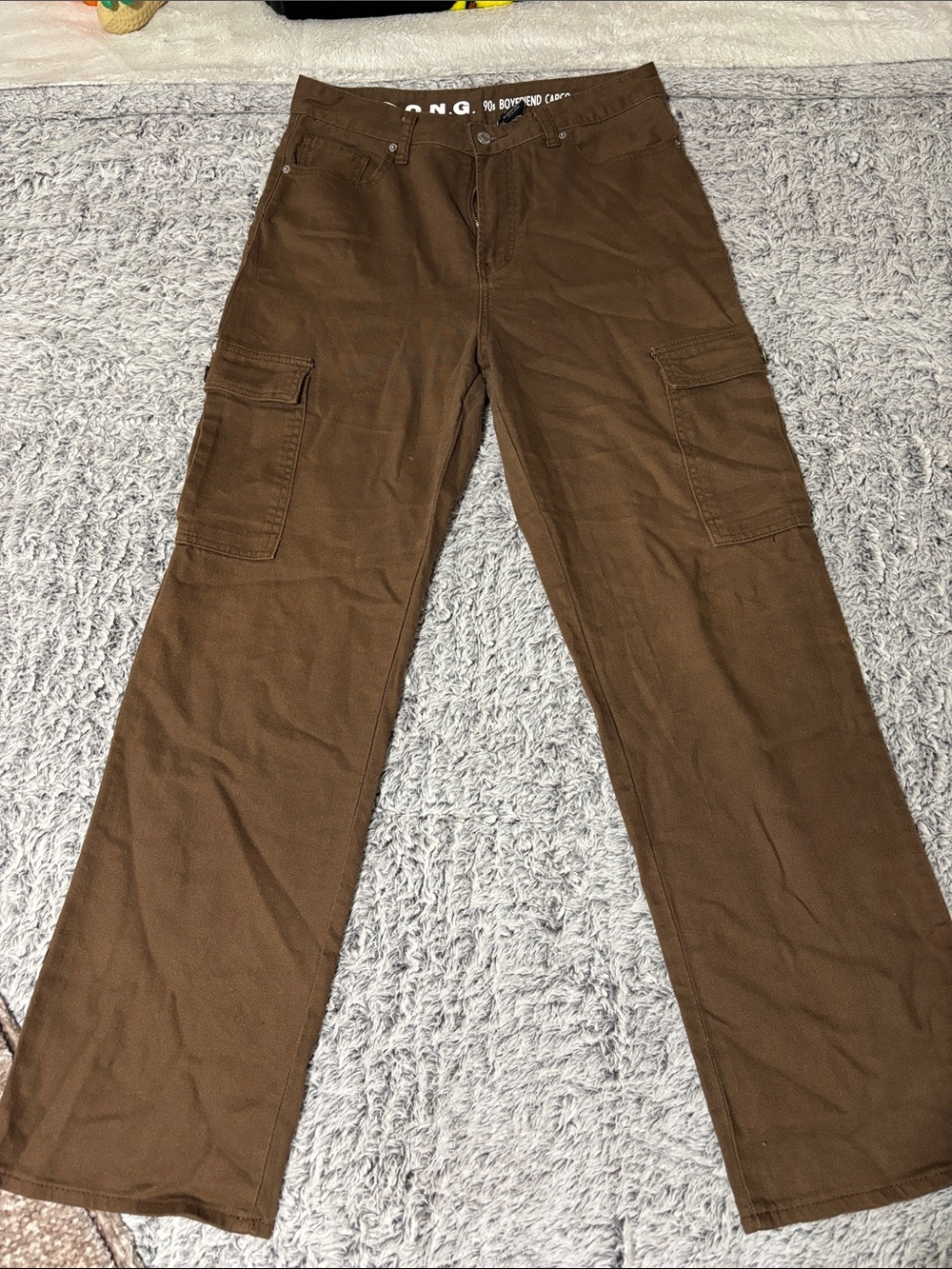 Women’s Brown Cargo Jeans - Classic Utility Style
